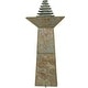 preview thumbnail 9 of 7, Layered Slate Pyramid Outdoor Water Fountain 40" Lawn Feature w/ LED