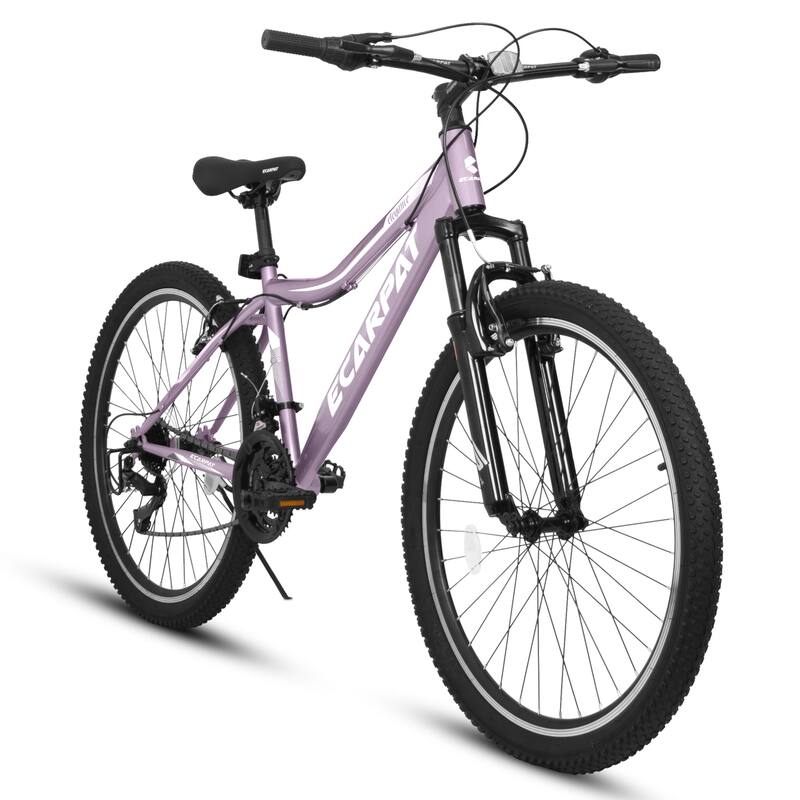 Ecarpat 26 Inch Mountain Bike, 21-Speed V-Brake, Front Suspension, Carbon Steel Frame Mountain Bike