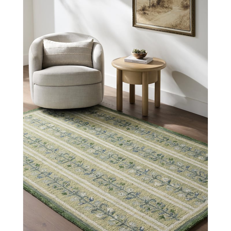 Livabliss Fairfax Global Area Rug - Sage - 2' x 3'