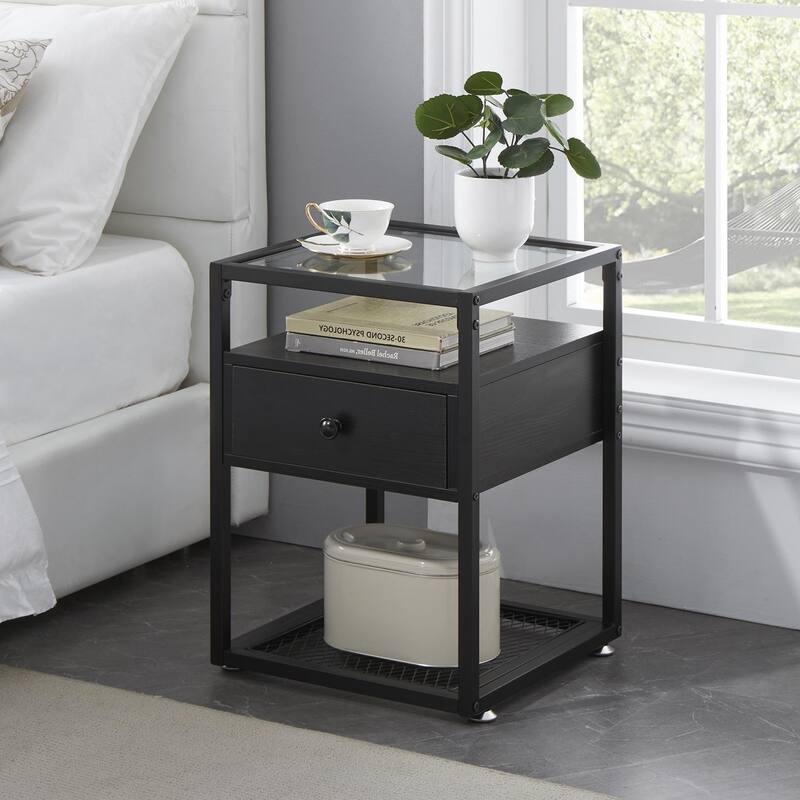 Bedroom Sets, 3-pieces Bedroom Set with Height Adjustable Upholstered Bed and Nightstands Set of 2-VECELO, 15 Style Options