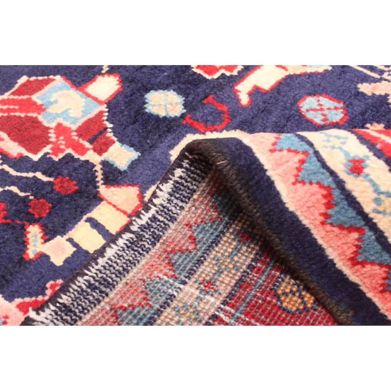 ECARPETGALLERY Hand-knotted Andelz Navy Wool Rug - 4'5 x 7'3