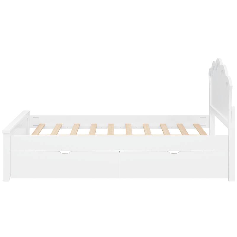 Platform Bed with Dual Underbed Drawers by Harper&Bright Designs