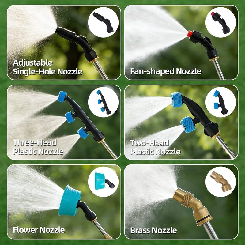 24 Gallons Battery Powered Backpack Sprayer with Wheeled Cart, 6 Nozzles & 2 Wands - N/A