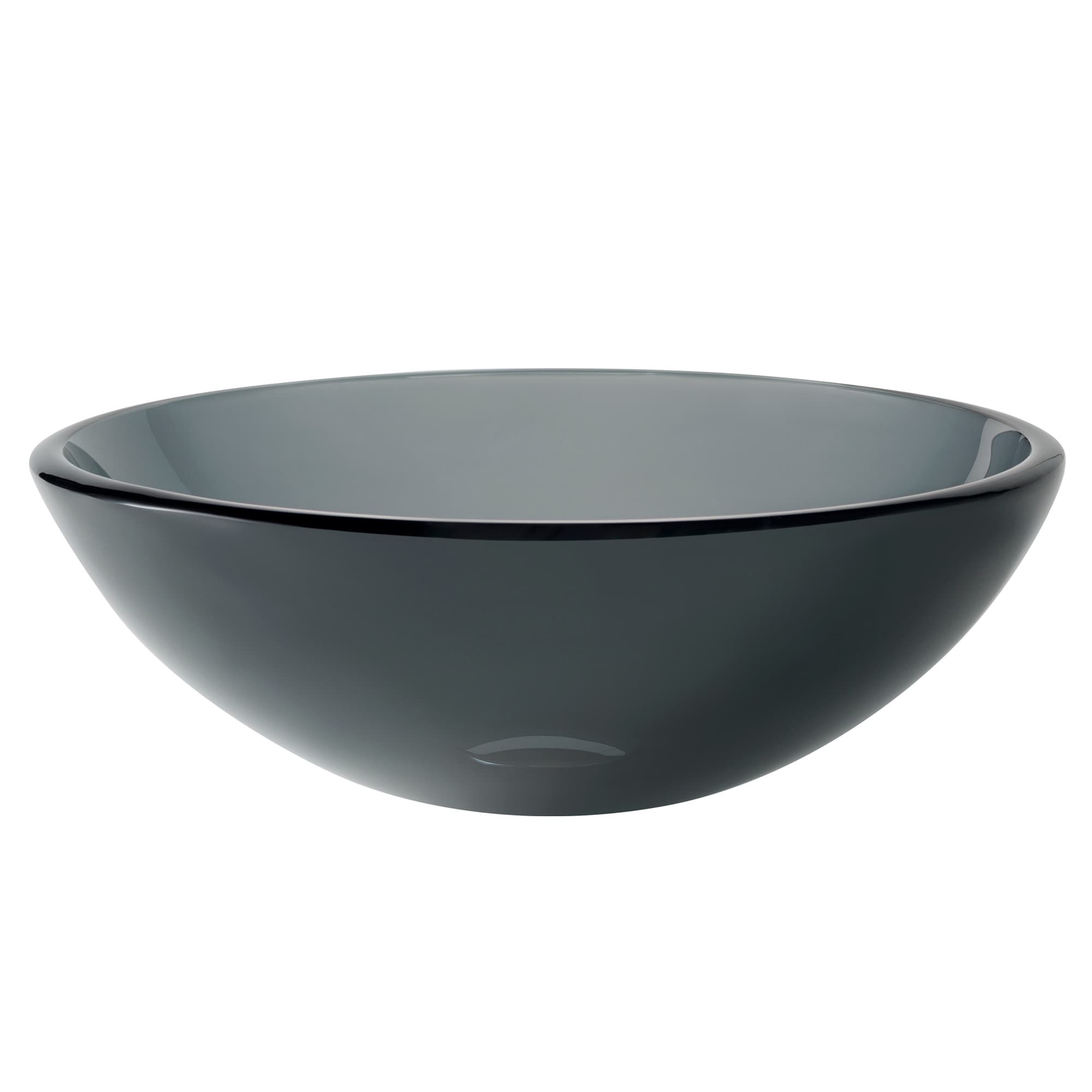 Kraus 14" Clear Black Glass Vessel Bathroom Sink Only
