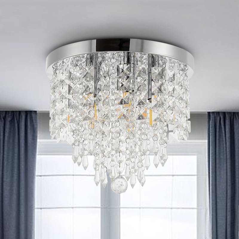 Modern Flush Mount Crystal Ceiling Light