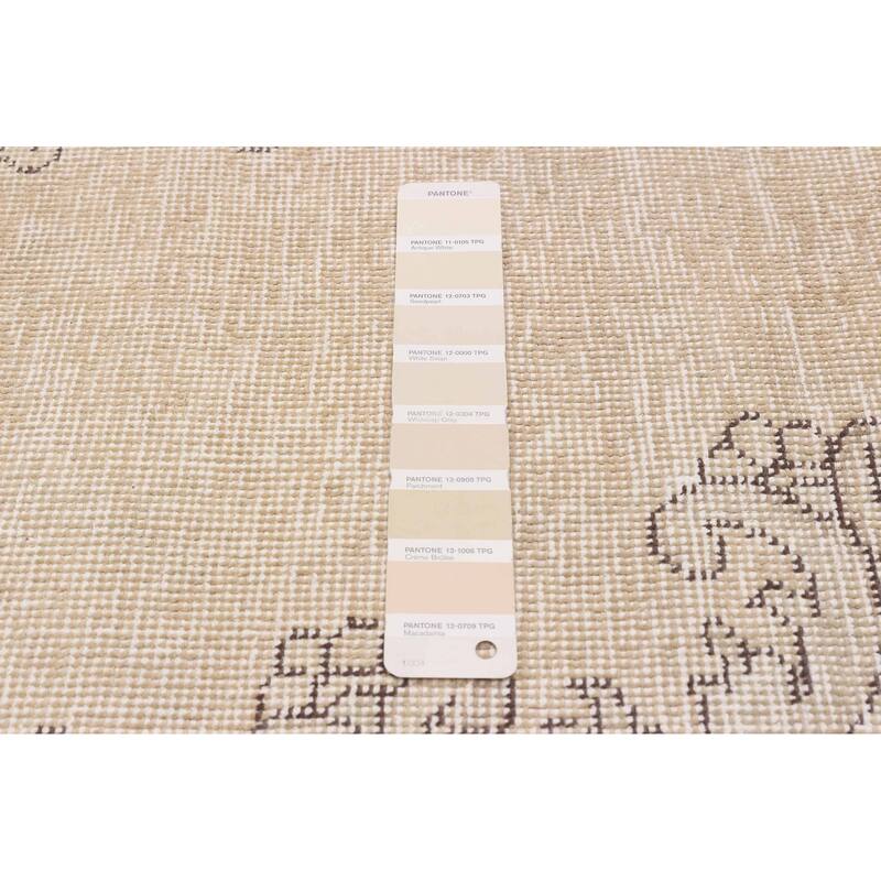 ECARPETGALLERY Hand-knotted Antalya Vintage Khaki Wool Rug - 9'5 x 12'1