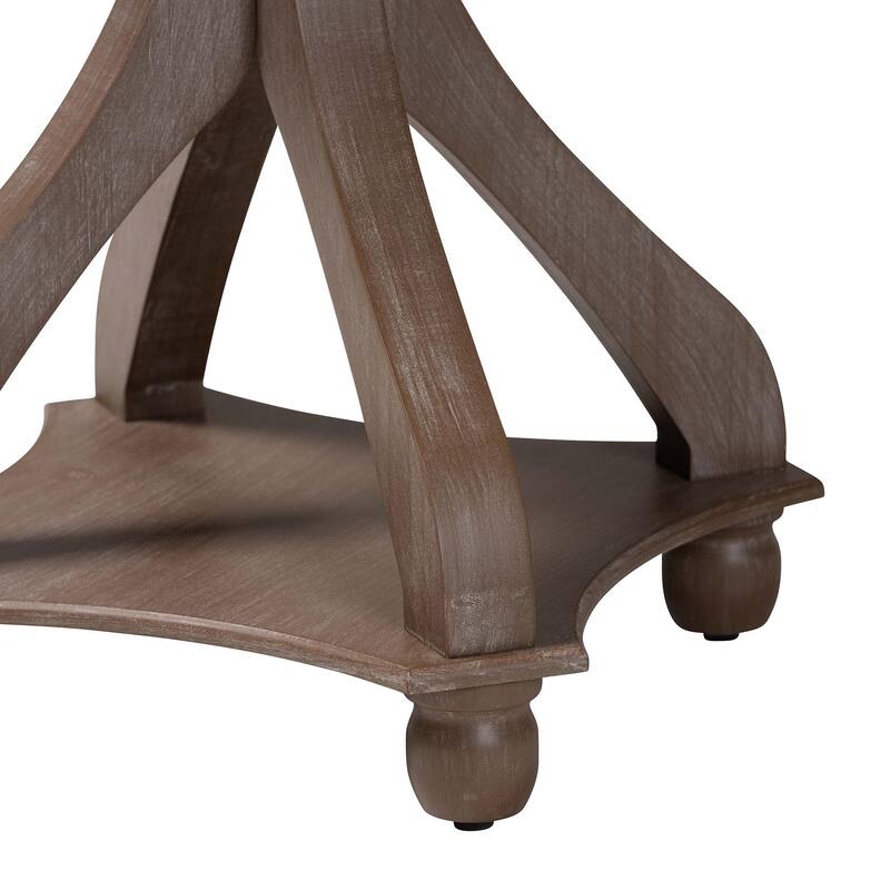 Westlyn French Country Antique Brown Wood End Table