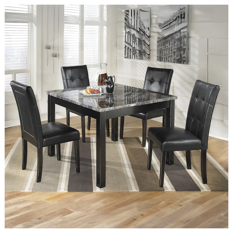 Maysville Square Black/ Grey 5-piece Dining Room Set