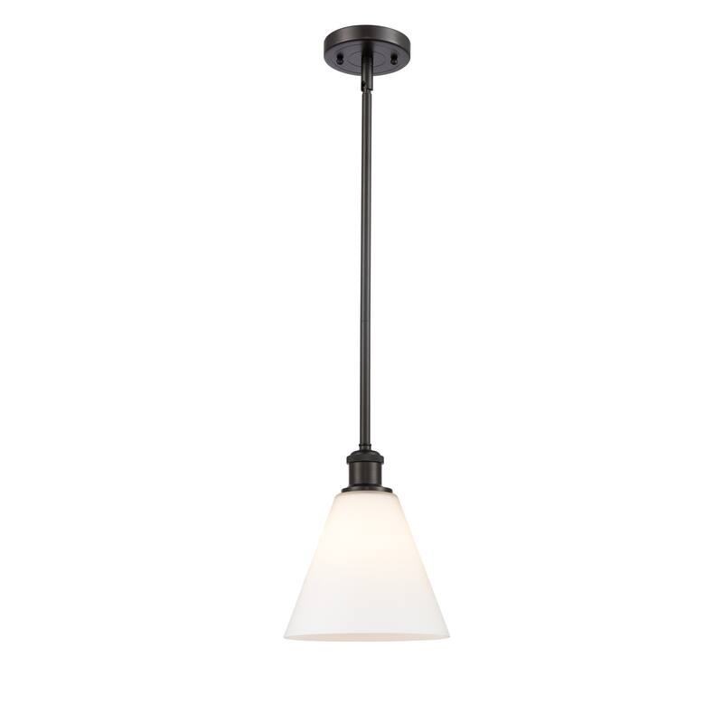 Innovations Lighting Berkshire 1 Light 8" Mini Pendant - Oil Rubbed Bronze/Matte White