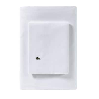 Lacoste Percale Cotton Solid Sheet Set