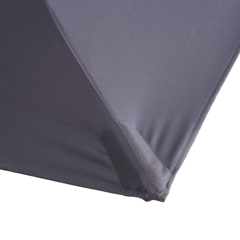 Furniture of America Yetta 8-foot LED Lights Steel Cantilever Offset Tilt Square Roma Umbrella with Base