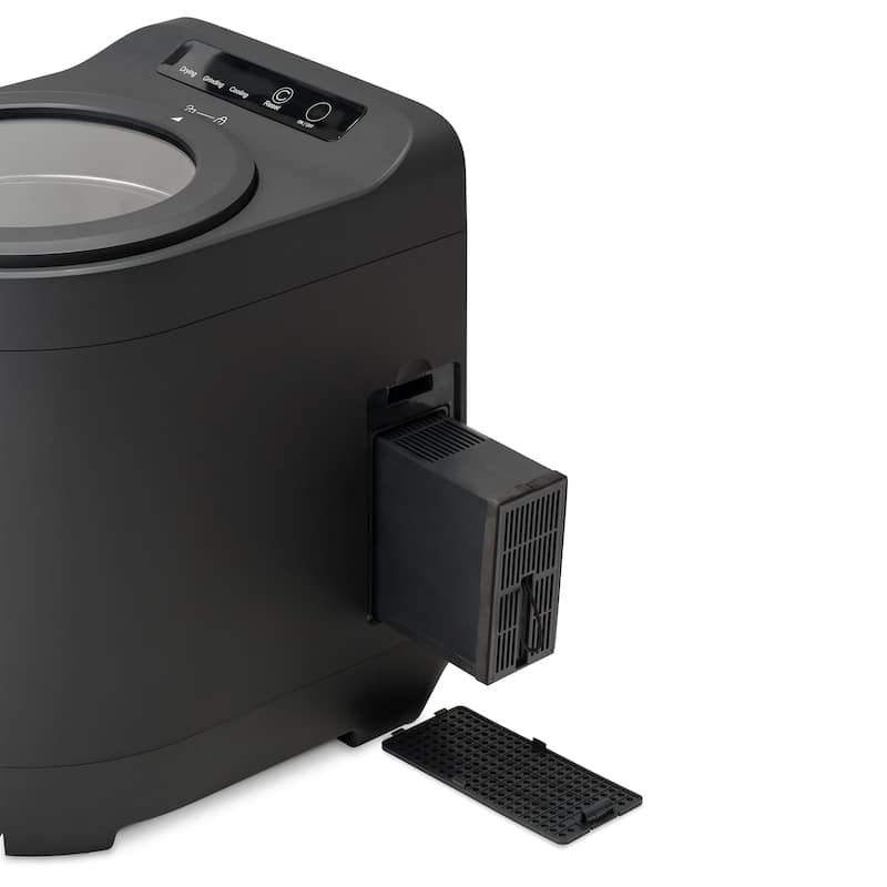 Luma Electric Kitchen Composter, 2.5L Capacity Odorless Countertop Compost Bin with Lid Clear-View Window