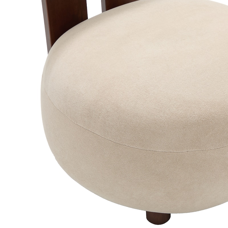 Christopher Knight Home - Modern Velvet Solid Wood Accent Chair with Sculptural Design