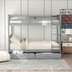 preview thumbnail 4 of 16, American Classic Traditional Style Twin-over-Twin Bunk Bed with Ladders and Two Storage Drawers