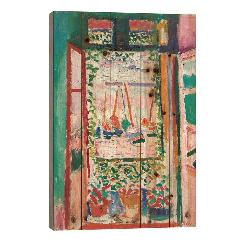 Open Window at Collioure (1905) Print On Wood by Henri Matisse - Multi-Color - 26x18x1.5