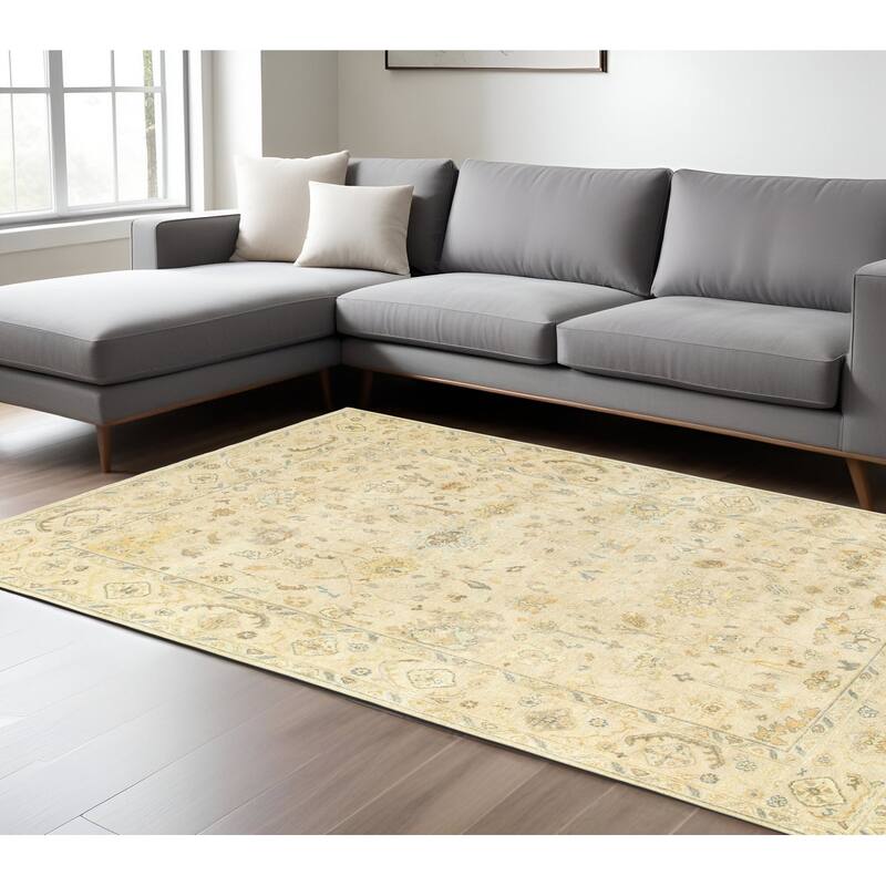 HomeRootsOriental Traditional Rectangle Area Rug - 108.27' X '72.05' X '0.16