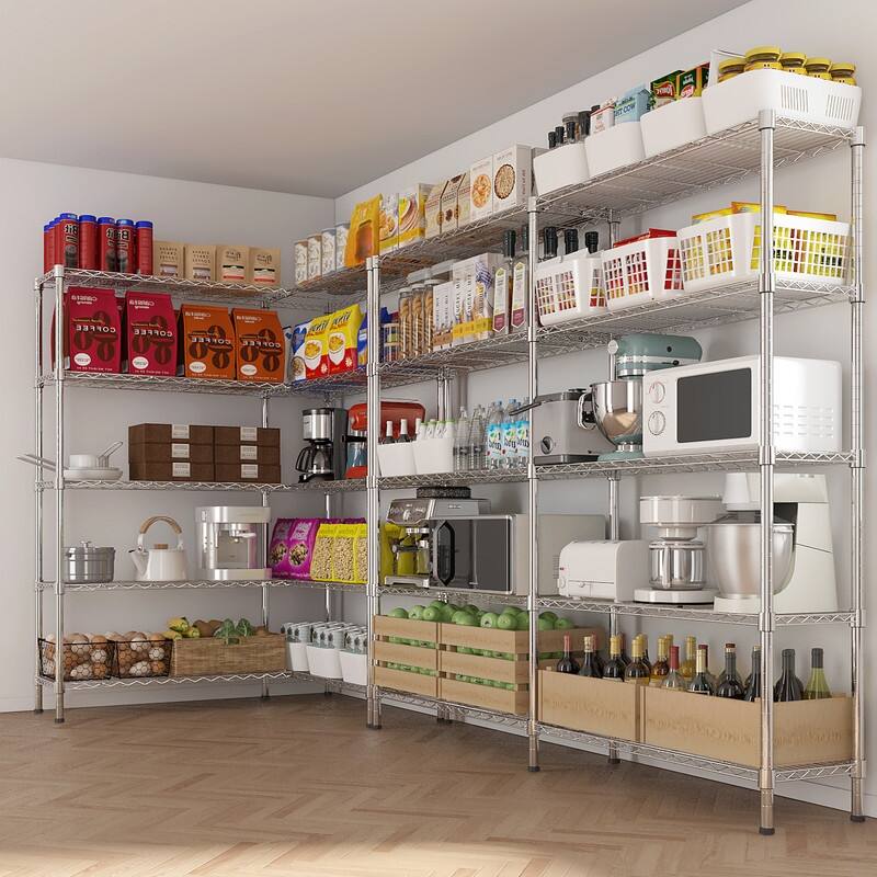 4-Tier Steel Height -Adjustable Storage Rack Heavy Duty Shelving Unit