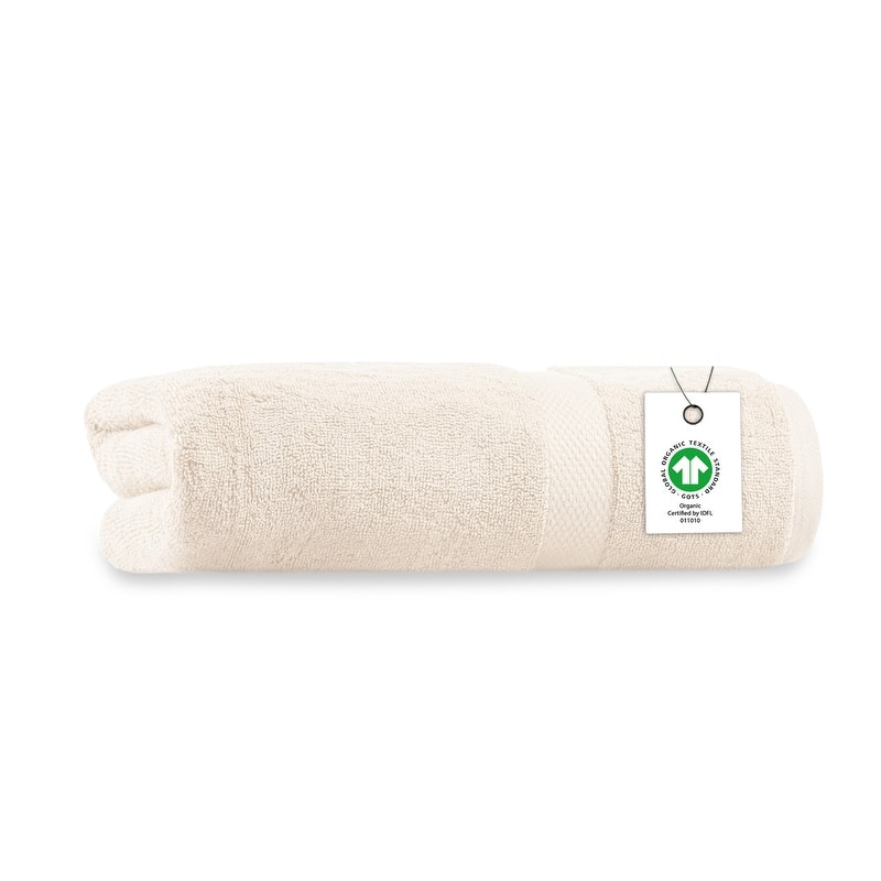 Delara Organic Cotton Luxuriously Plush Bath Towel, GOTS & OEKO-TEX Certified, 650 GSM Long Staple, Quick Dry & Ultra-Absorbent