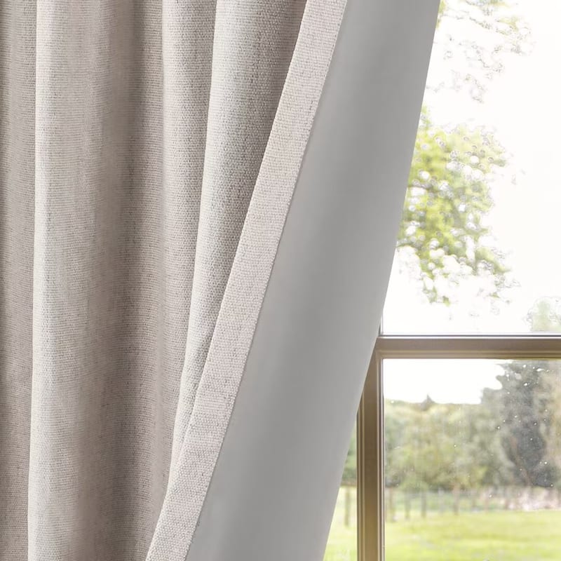 Chenille Blackout Back Tab Curtain Pair(2 panels)