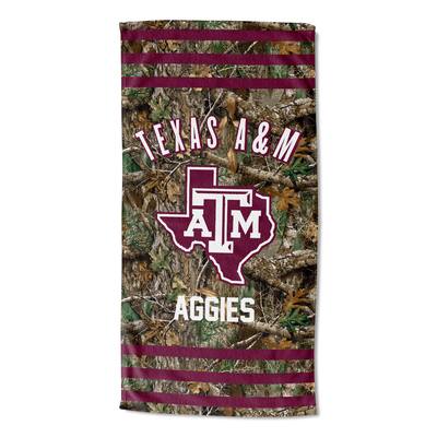 Texas A&M Real Tree Stripes Beach Towel - 30x60