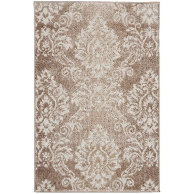 Buha Power Loomed Distressed Non Skid Stain Resistant Low Pile Area Rug By HomeRoots - 36' X '24' X '0.25