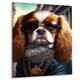 Designart 'Cavalier King Charles Spaniel Gangster In NYC II' Animals