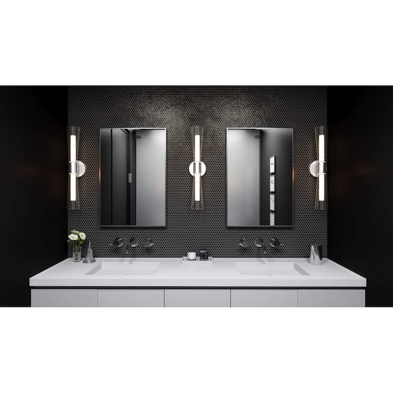 Amara Integrated LED Polished Chrome Bath Bar