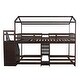 preview thumbnail 9 of 7, Innovative Full-Twin Bunk Bed with Slide, Storage Stairs, and Built-in Drawer