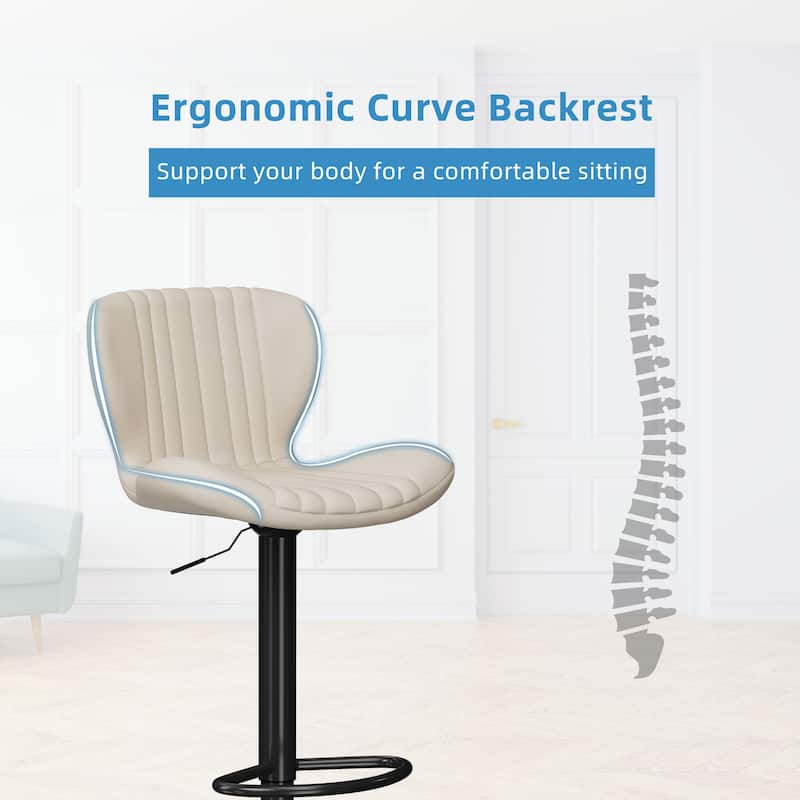 Futzca Swivel Bar Stools Set, 360 Degree Rotating Bar Stool with Adjustable Height, Set of 2