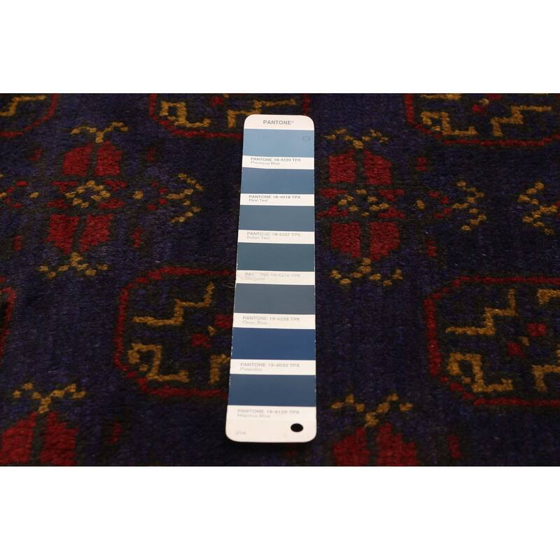ECARPETGALLERY Hand-knotted Uzbek Kargahi Indigo Wool Rug - 5'0 x 6'5
