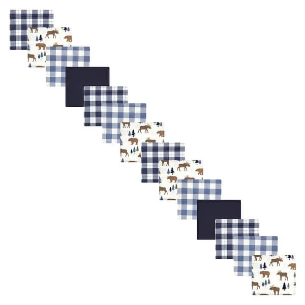 slide 1 of 1, Hudson Baby Infant Boy Cotton Flannel Receiving Blankets Bundle Set, Moose Bear, One Size - Moose Bear - One Size One Size - Moose Bear