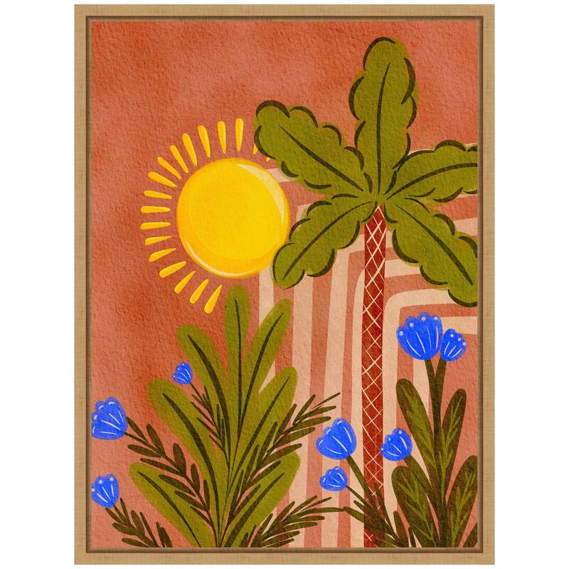 Kate and Laurel Sylvie Moroccan Forest Framed Canvas by Nikita Jariwala