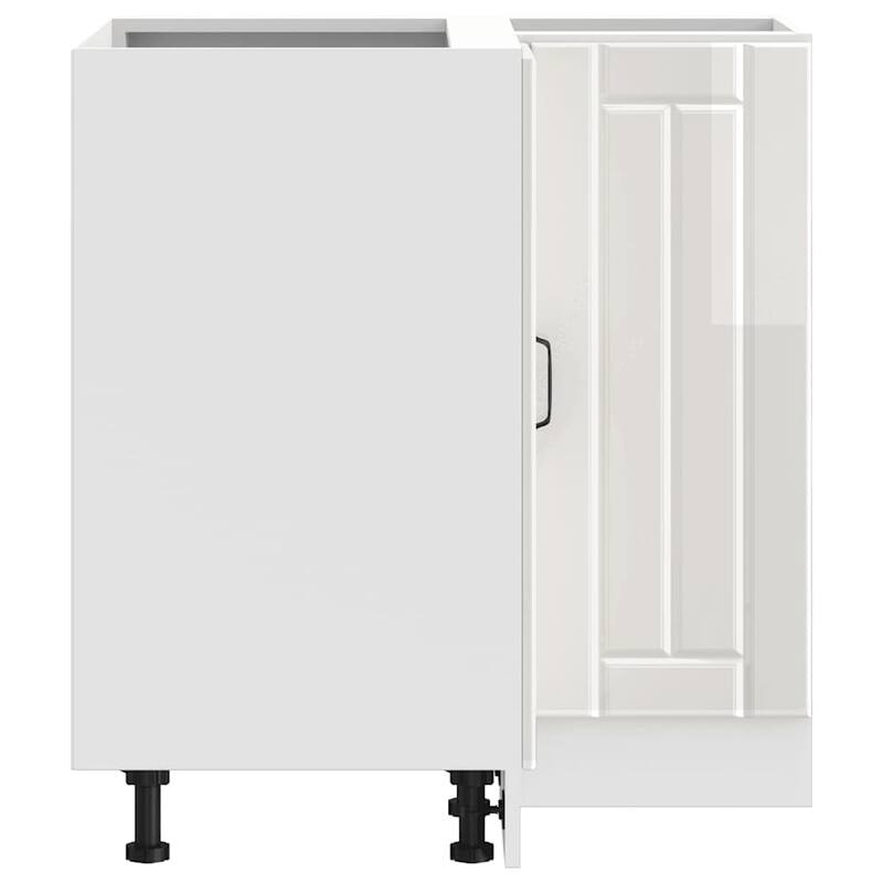 vidaXL Kitchen Corner Base Cabinet High gloss white Engineered wood - 29.7 x 29.7 x 32.1