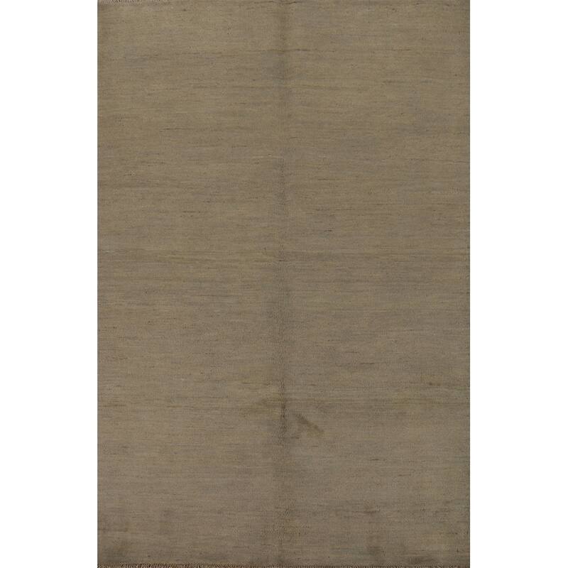 Gabbeh Modern Accent Rug Handmade Nursery Wool Carpet - 4'0"x 5'10"