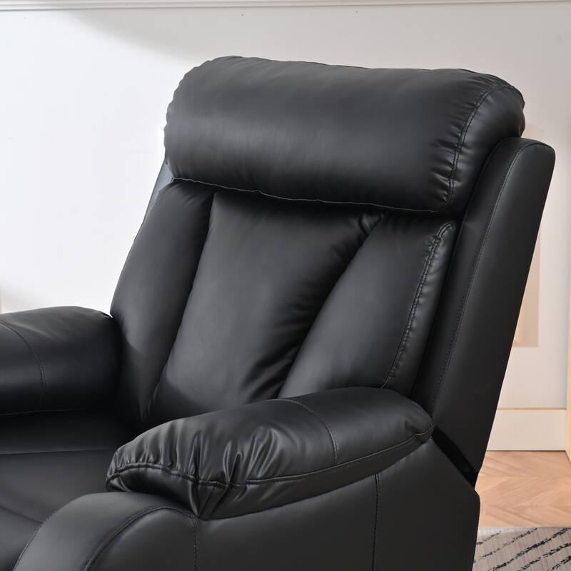 Blue Power Lift Recliner for Elderly with Remote & Side Pocket