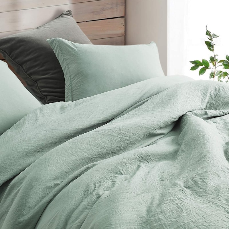 Natural Loft Oversized Comforter Set - Iceberg Green
