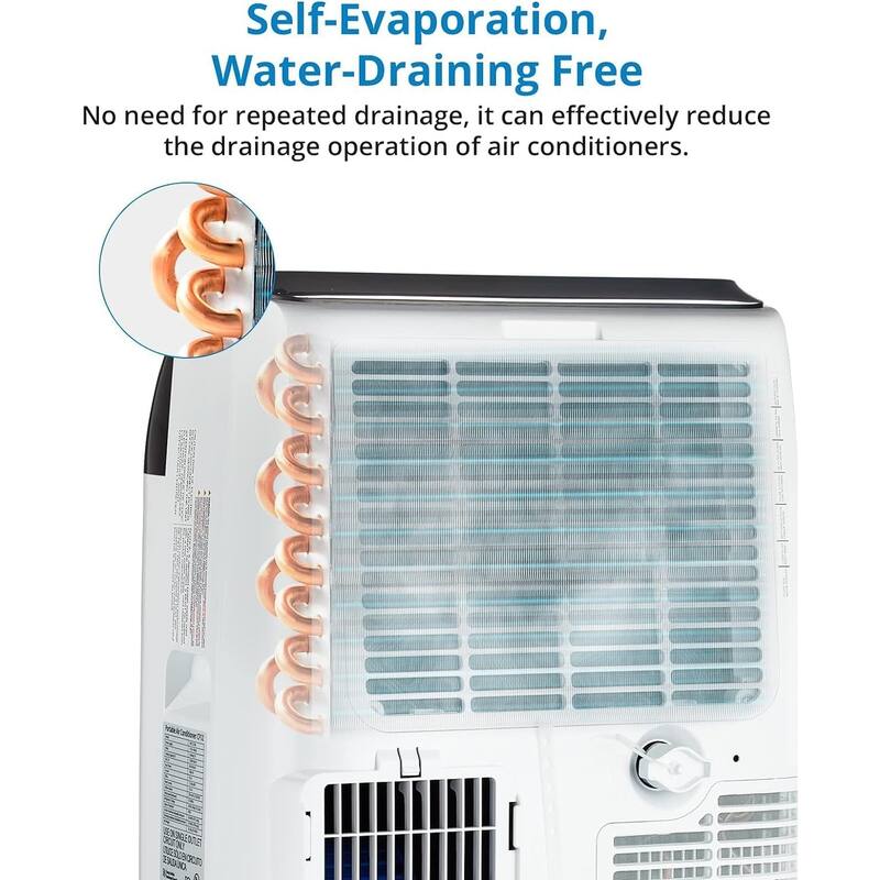 12,000 BTU Portable Air Conditioner with Remote Control for Rooms Up to 550 Sq Ft