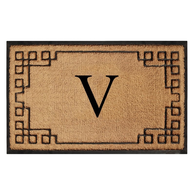 A1HC Natural Coir & Rubber Door Mat, Heavy Duty, Dirt Trapping, Long-Lasting Entrance Doormats,Thick & Durable Outdoor Entry Mat - 30" X 48" - V