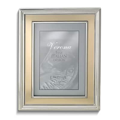 Curata Verona Silver-Tone and Gold-Tone 5x7 Photo Frame