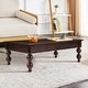preview thumbnail 3 of 55, Rectangular 47" Wooden Coffee Table with Storage Drawer, Vintage Cocktail Table with Solid Wood Legs for Living Room Elegance