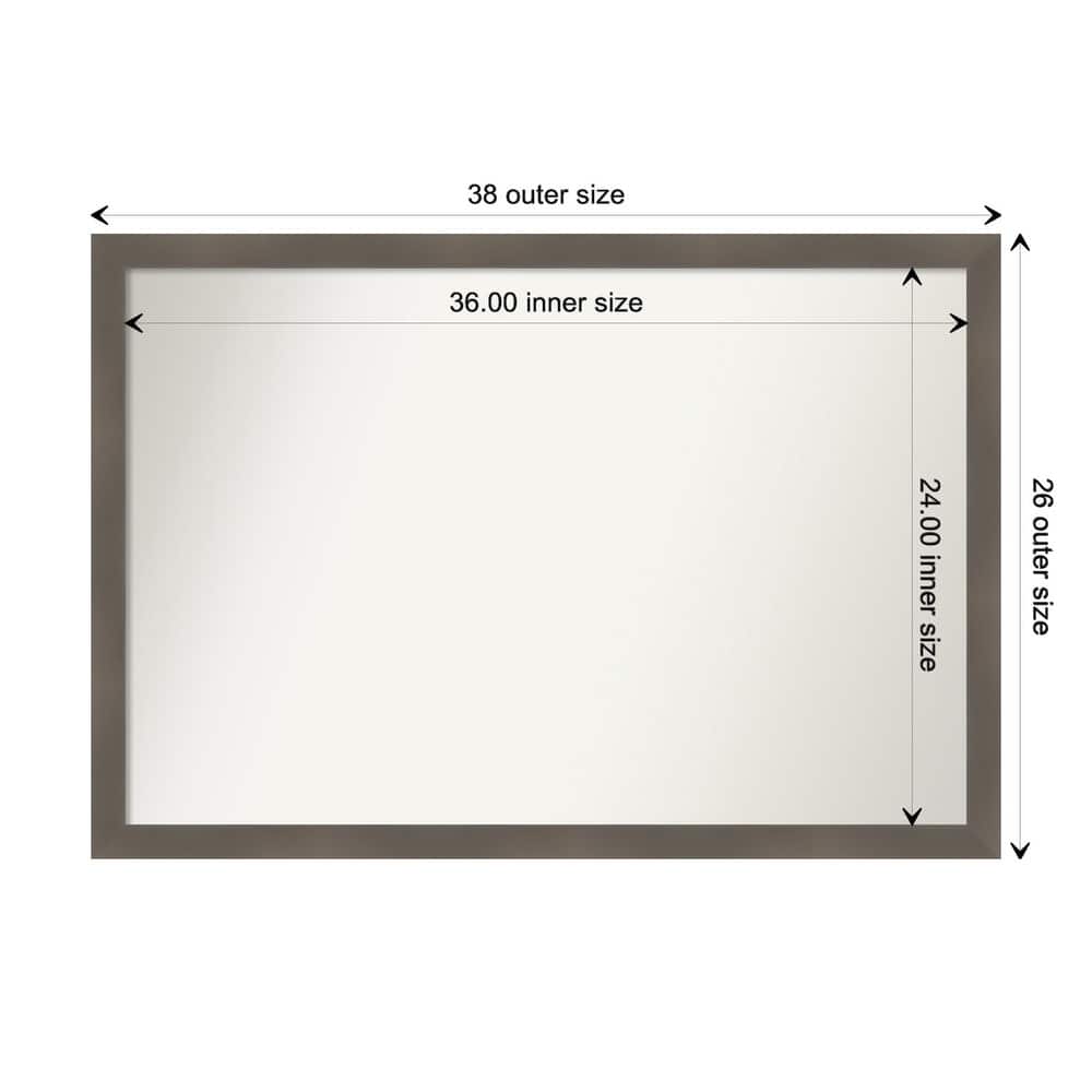 Edwin Non-Beveled Wood Framed Bathroom Vanity Wall Mirror