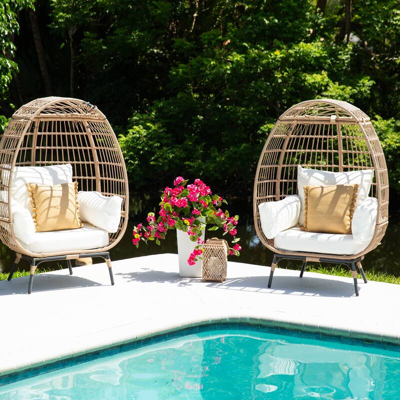 29-in UV Resistant Artificial Geranium Hanging Plant - Set of 2