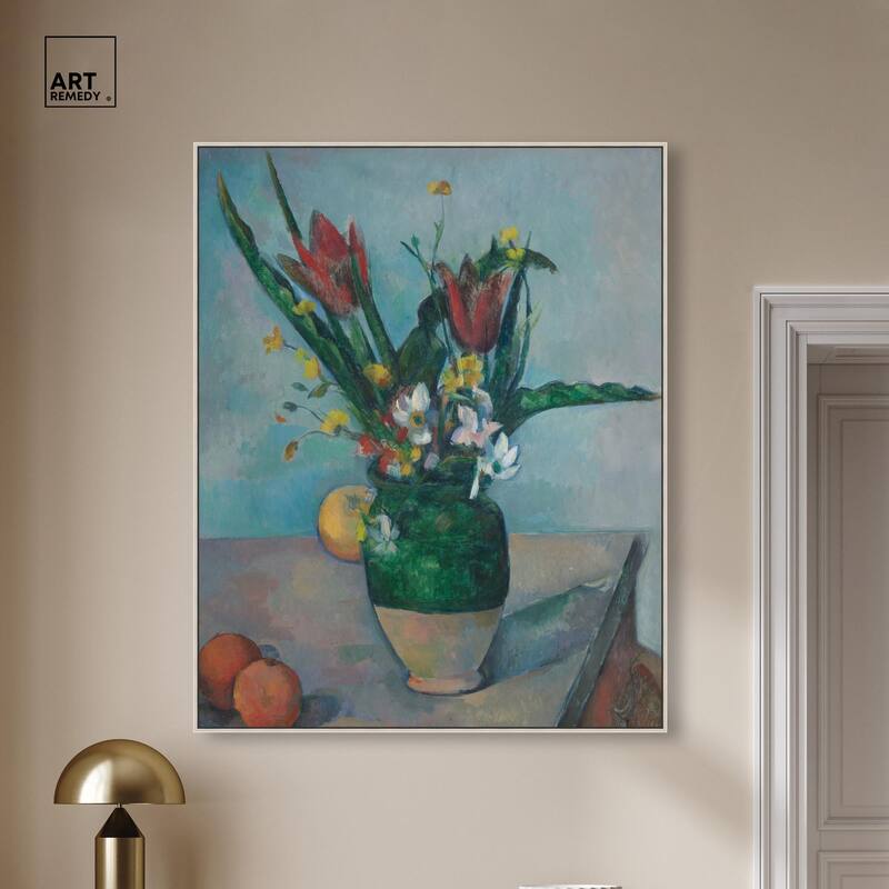 Vase Tulips Canvas by Art Remedy