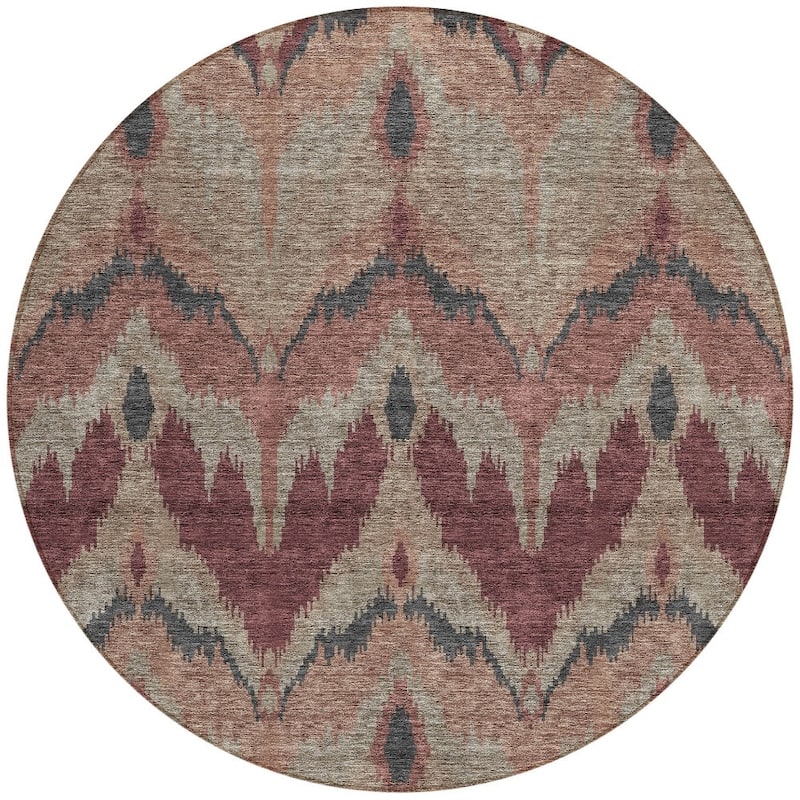 HomeRoots Ikat Transitional Rectangle Outdoor Rug