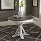 preview thumbnail 10 of 8, Allyson Park Wirebrushed White & Charcoal Pedestal Table