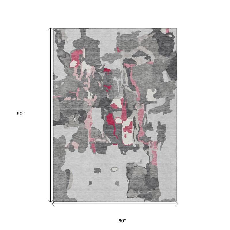 HomeRoots Abstract Transitional Rectangle Outdoor Rug