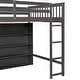 preview thumbnail 25 of 26, Space-Saving Full Size Loft Bed with 8 Shelves & Ladder