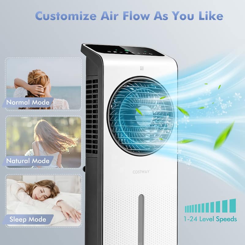 Costway Evaporative Air Cooler 3-in-1 Portable Swamp Cooling Fan w/