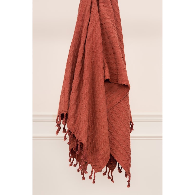 Rizzy Home Cable Knit Throw, 50" x 60"