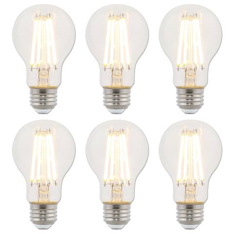 Westinghouse Lighting 8-Watt (75-Watt Equivalent) Clear A19 Dimmable Filament LED Light Bulb, Medium Base, 6 Pack - 6-Pack